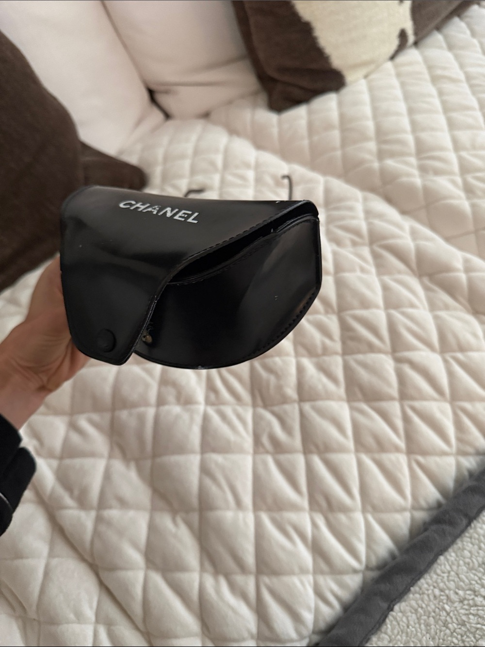 CHANEL Oversized Shield Sunglasses in Dark Brown and Olive - Picture 11 of 13